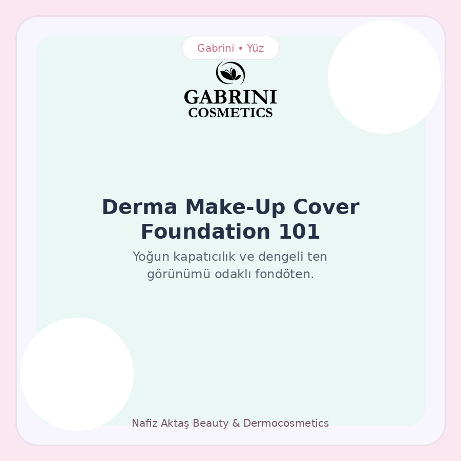Derma Make-Up Cover Foundation 101